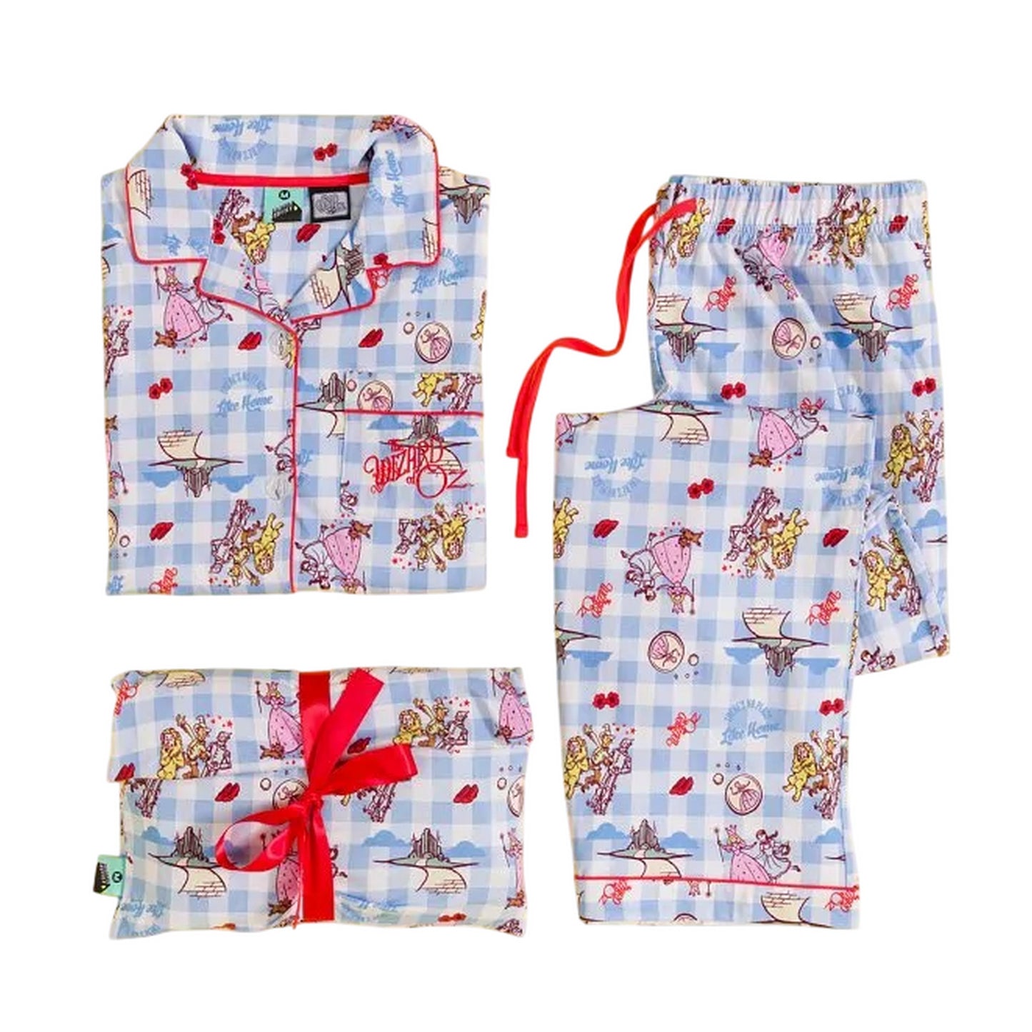 Blue-White-Red - Front - The Wizard Of Oz Womens-Ladies There´s No Place Like Home Long Pyjama Set