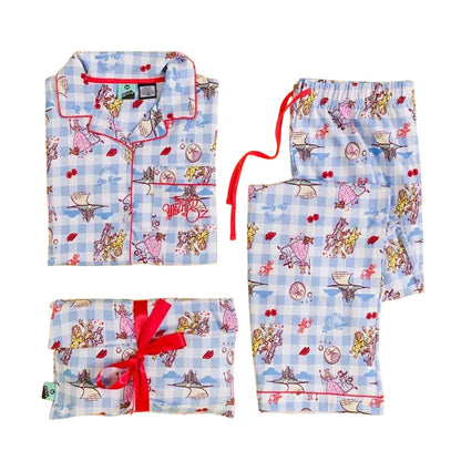 Blue-White-Red - Front - The Wizard Of Oz Womens-Ladies There´s No Place Like Home Long Pyjama Set