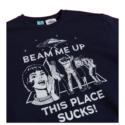 Blue - Side - Stranger Things Unisex Adult Beam Me Up Sweatshirt