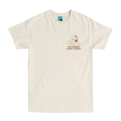 Natural - Front - Winnie the Pooh Unisex Adult Hundred Acre Wood Map Back Print T-Shirt