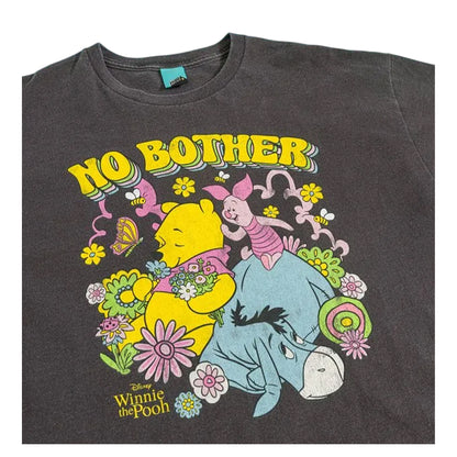 Charcoal - Side - Winnie the Pooh Unisex Adult No Bother Vintage Wash T-Shirt