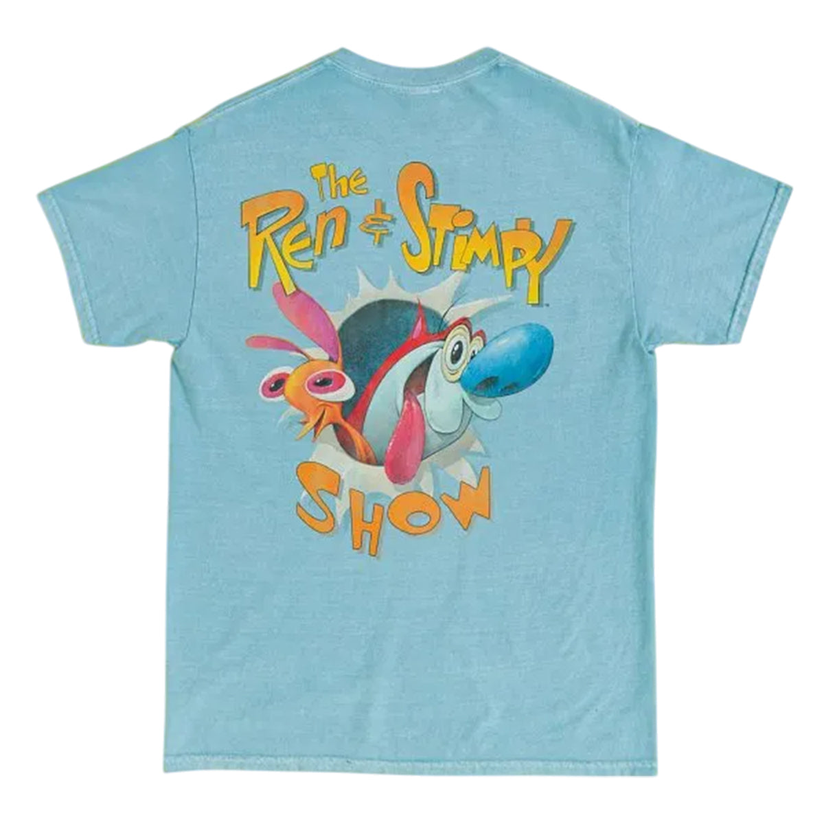 Blue - Back - The Ren & Stimpy Show Unisex Adult Vintage Wash T-Shirt