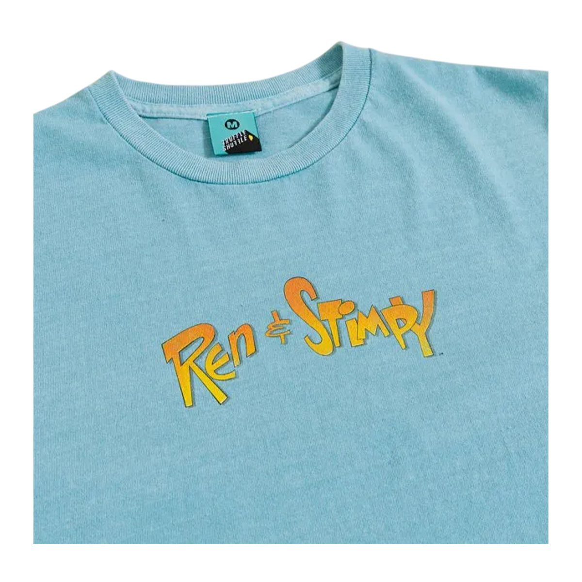Blue - Side - The Ren & Stimpy Show Unisex Adult Vintage Wash T-Shirt