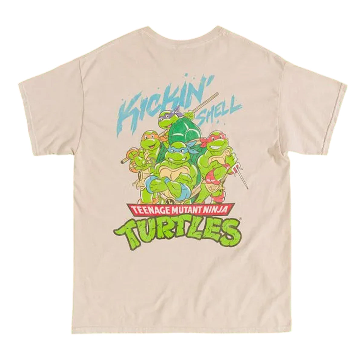 Natural - Back - Teenage Mutant Ninja Turtles Unisex Adult Vintage Wash T-Shirt