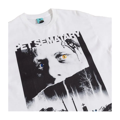 White - Side - Pet Sematary Unisex Adult Movie Poster Vintage T-Shirt
