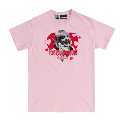 Pink - Front - Scream Unisex Adult No You Hang Up T-Shirt