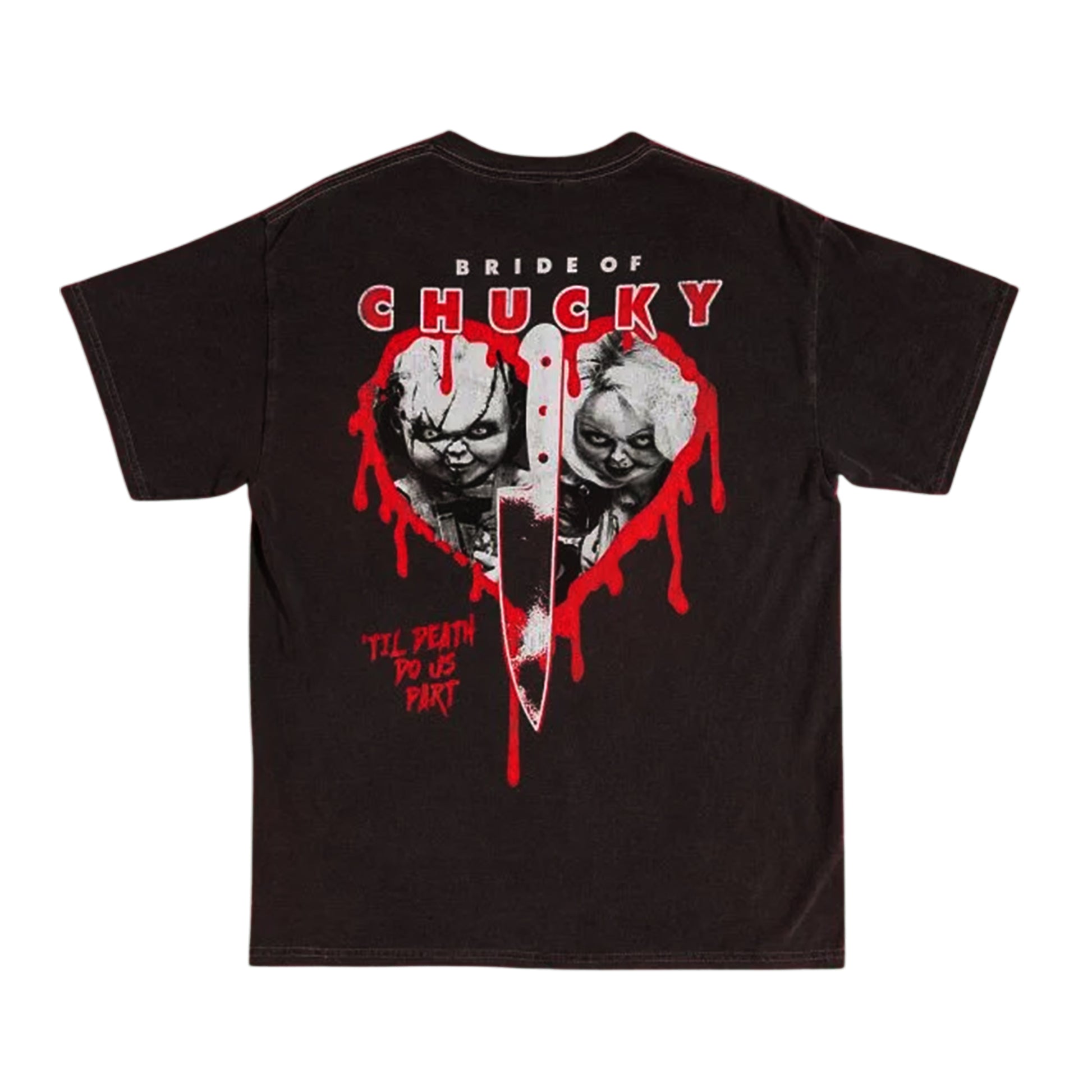 Black - Back - Bride of Chucky Unisex Adult Til Death Do Us Part Vintage Wash T-Shirt