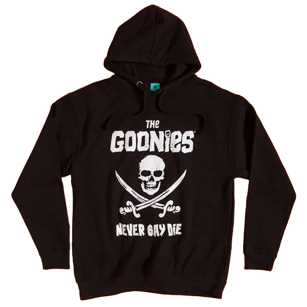 Black - Front - The Goonies Unisex Adult Never Say Die Hoodie