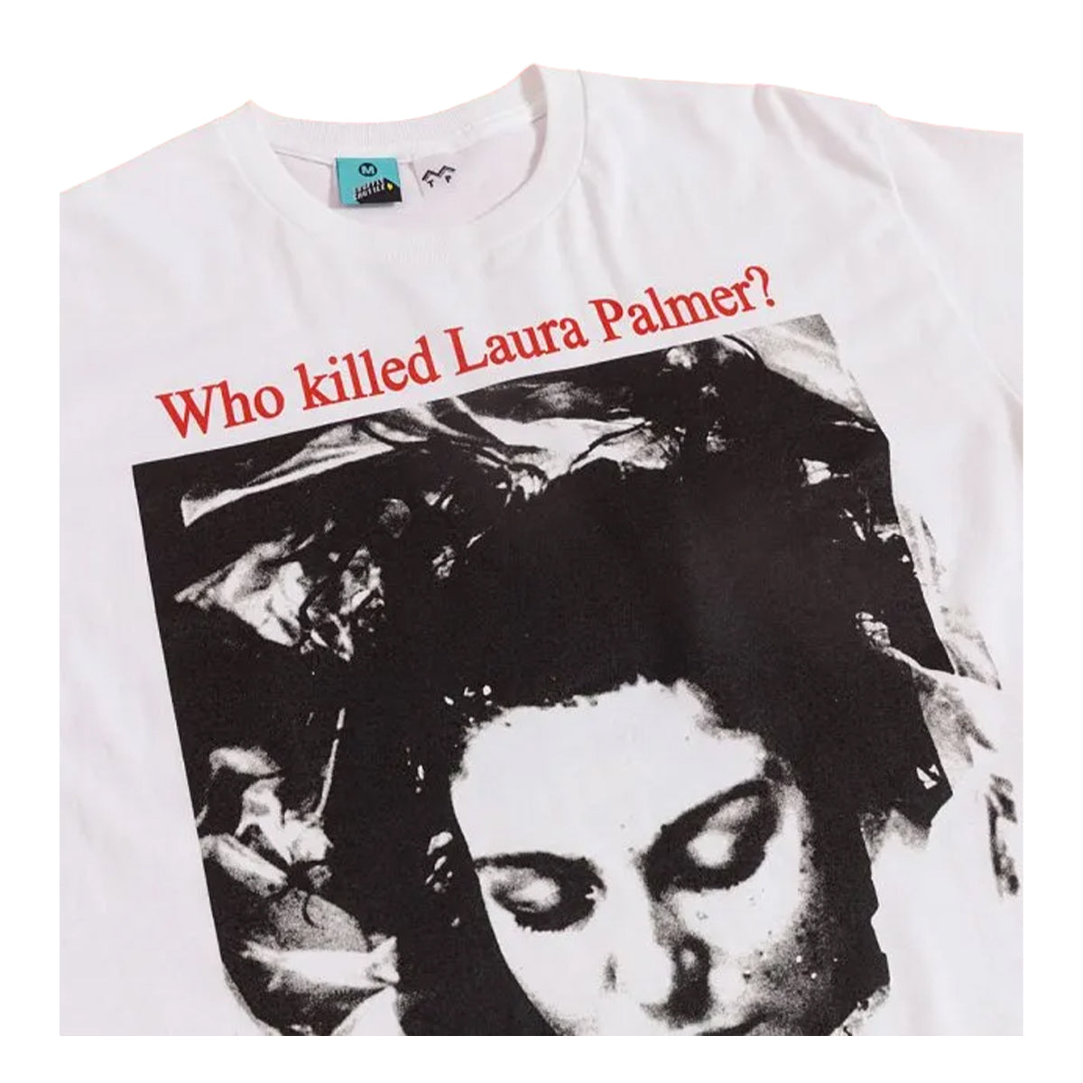 White - Side - Twin Peaks Unisex Adult Who Killed Laura Palmer? Back Print T-Shirt