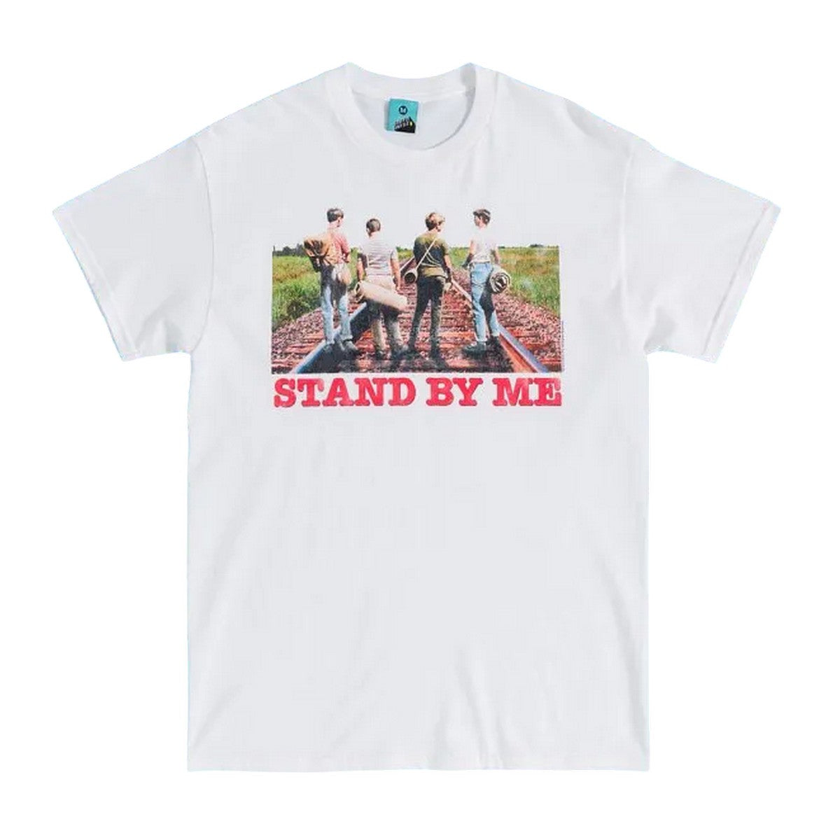 White - Front - Stand By Me Unisex Adult Train Track T-Shirt