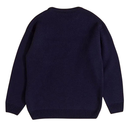 Blue - Back - Wallace and Gromit Unisex Adult Gromit Knitted Jumper