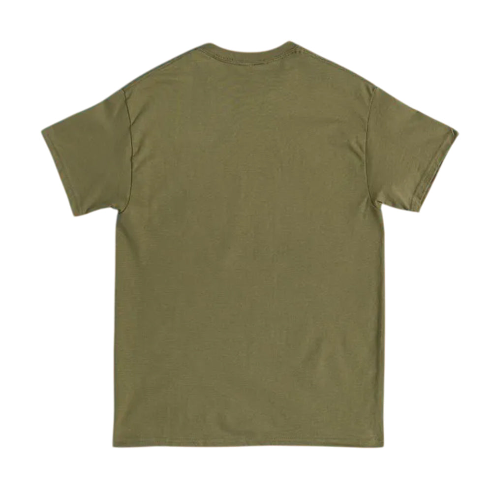 Khaki Green - Back - Aardman Unisex Adult Aard-Man Logo T-Shirt