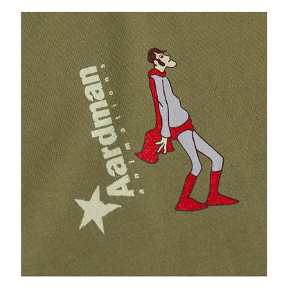 Khaki Green - Side - Aardman Unisex Adult Aard-Man Logo T-Shirt