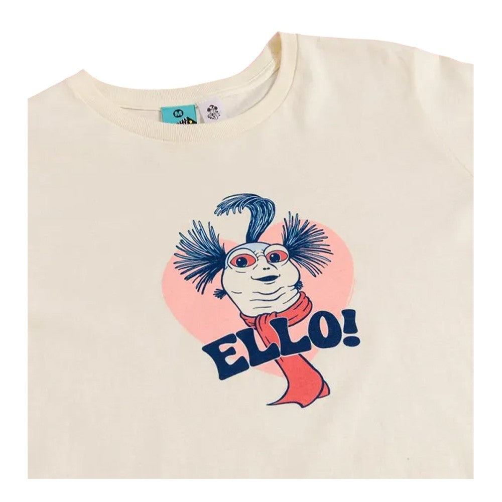 Natural - Side - Labyrinth Womens-Ladies Ello Heart Fitted T-Shirt