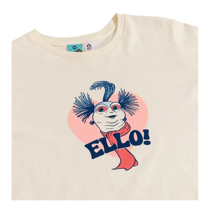 Natural - Side - Labyrinth Womens-Ladies Ello Heart Fitted T-Shirt