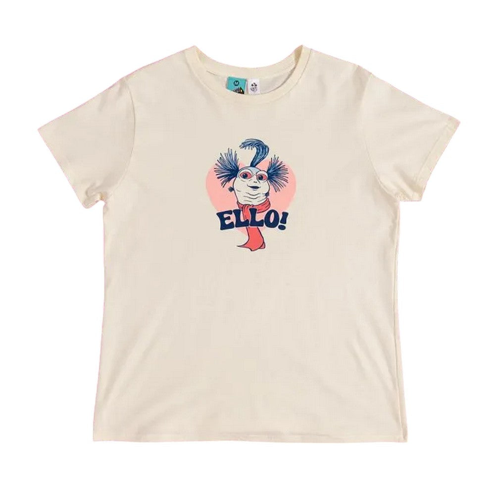 Natural - Front - Labyrinth Womens-Ladies Ello Heart Fitted T-Shirt