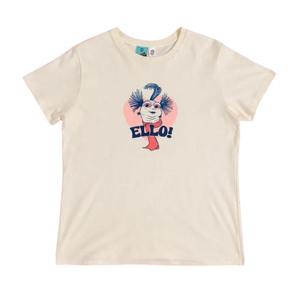 Natural - Front - Labyrinth Womens-Ladies Ello Heart Fitted T-Shirt