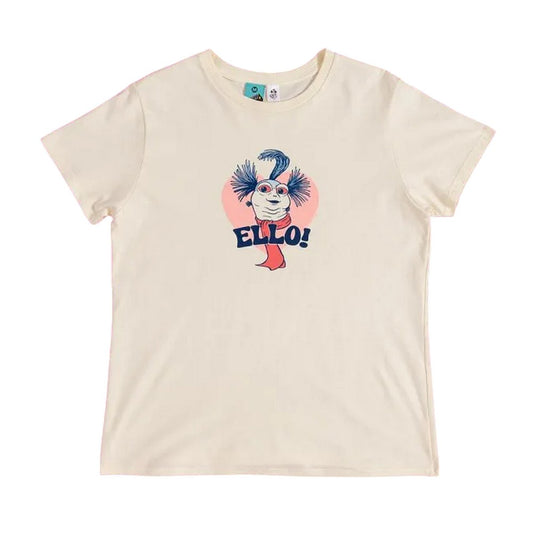 Natural - Front - Labyrinth Womens-Ladies Ello Heart Fitted T-Shirt