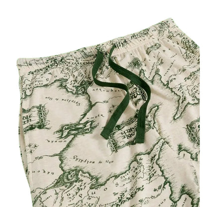 Oatmeal Marl - Side - The Lord Of The Rings Unisex Adult Middle Earth Map Lounge Pants