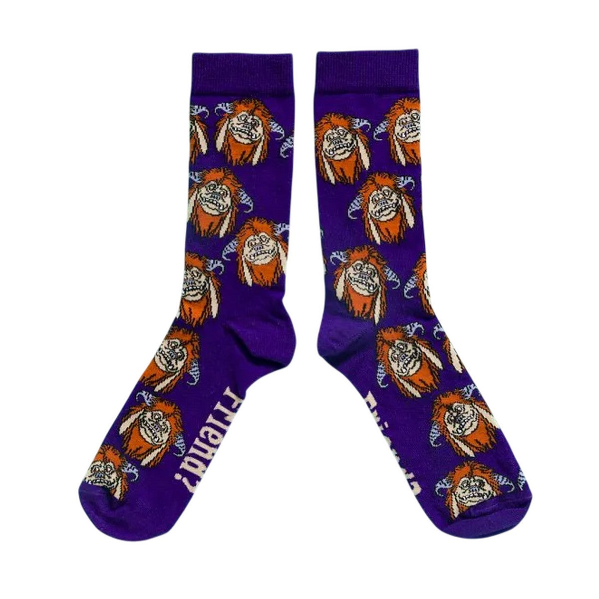 Black-Purple - Side - Labyrinth Unisex Adult Ludo & Friends Socks (Pack of 2)