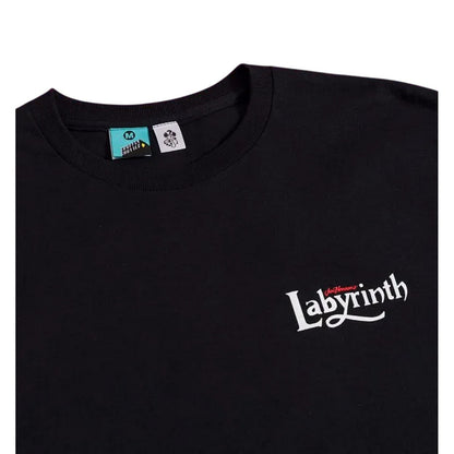 Black - Side - Labyrinth Unisex Adult Character Scenes Back Print T-Shirt