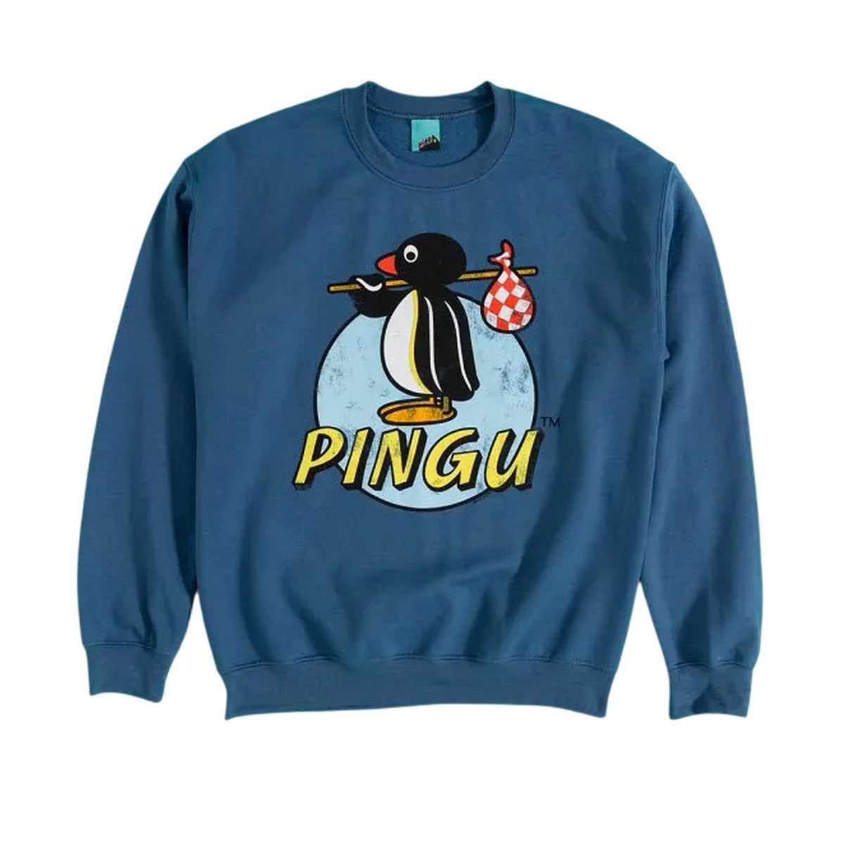 Indigo Blue - Front - Pingu Unisex Adult Classic Logo Sweatshirt