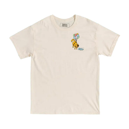Natural - Front - Up Unisex Adult Characters Back Print T-Shirt