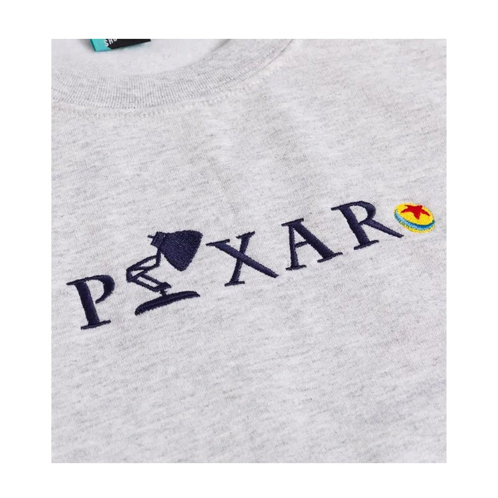 Grey - Lifestyle - Disney Pixar Unisex Adult Embroidered Logo Sweatshirt