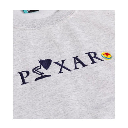 Grey - Lifestyle - Disney Pixar Unisex Adult Embroidered Logo Sweatshirt