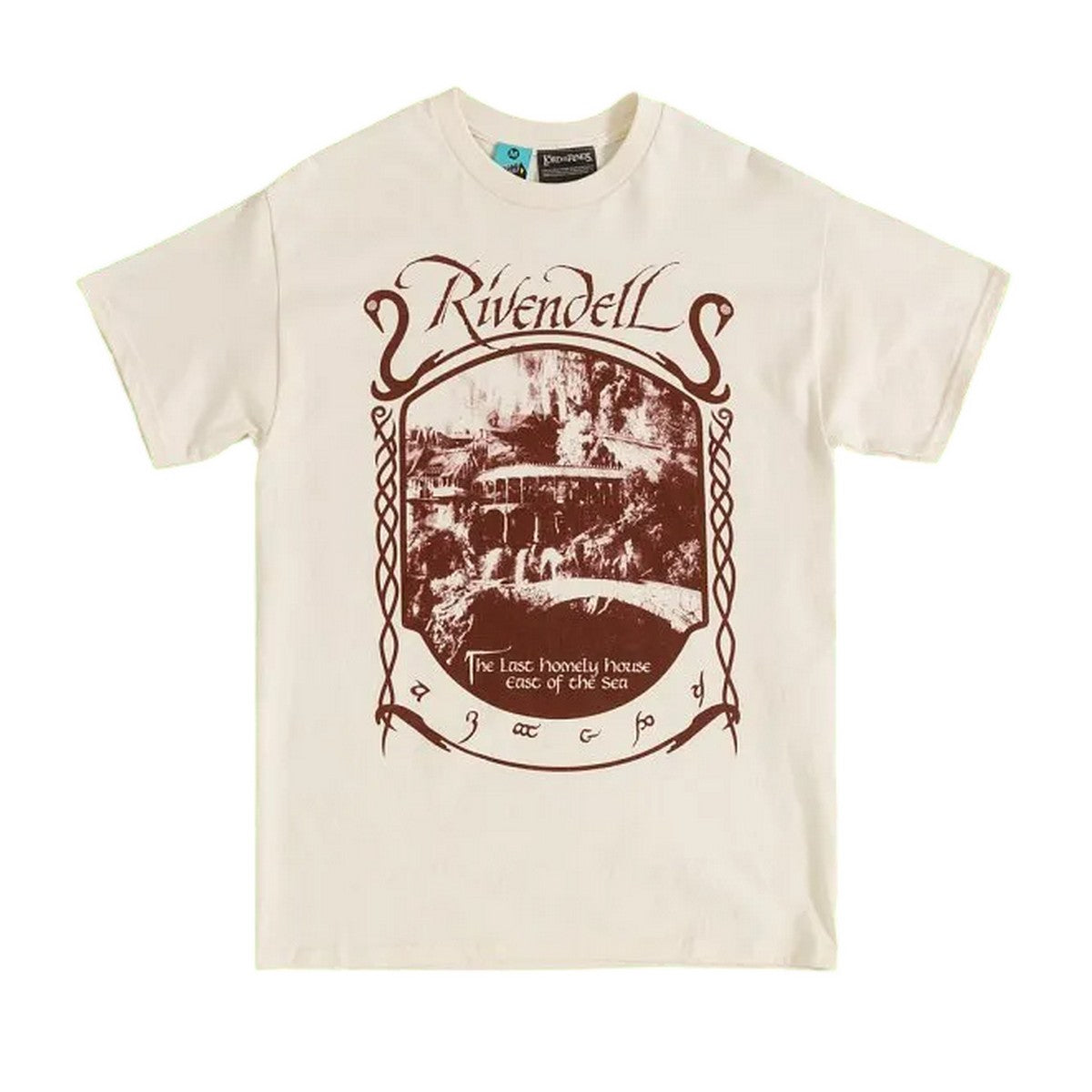 Beige - Front - The Lord Of The Rings Unisex Adult Rivendell T-Shirt