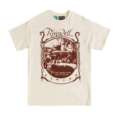 Beige - Front - The Lord Of The Rings Unisex Adult Rivendell T-Shirt