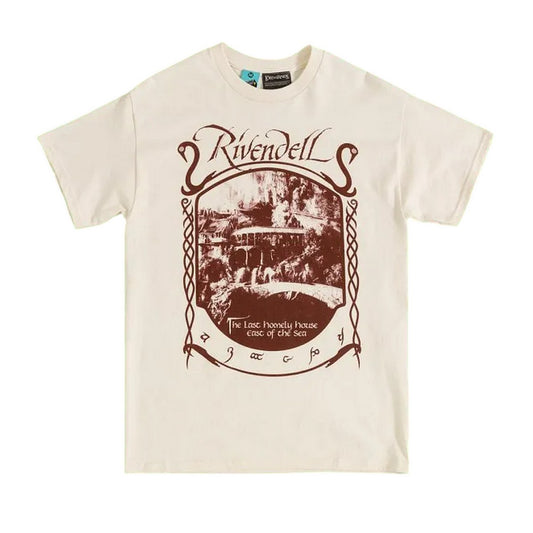 Beige - Front - The Lord Of The Rings Unisex Adult Rivendell T-Shirt