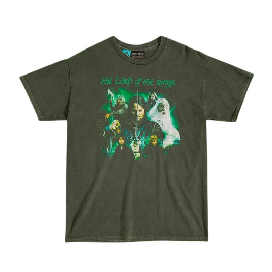 Forest Green - Front - The Lord Of The Rings Unisex Adult Heroes Vintage Wash T-Shirt