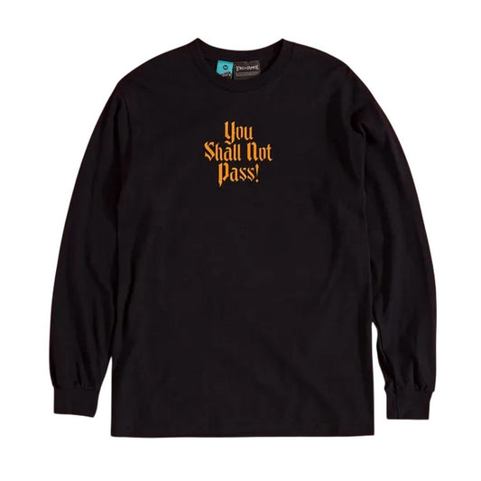 Black - Front - The Lord Of The Rings Unisex Adult Balrog Back Print Long-Sleeved T-Shirt