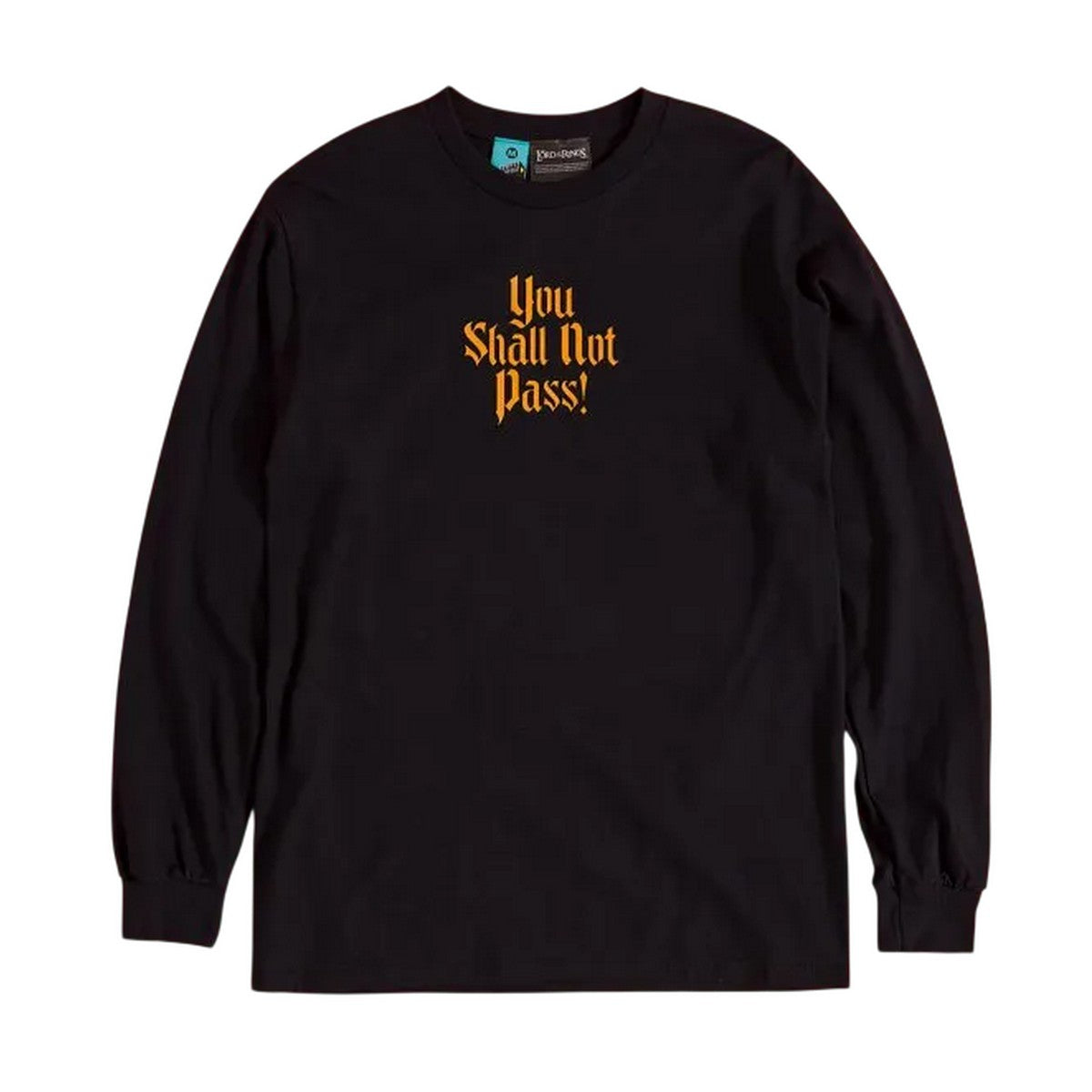 Black - Front - The Lord Of The Rings Unisex Adult Balrog Back Print Long-Sleeved T-Shirt