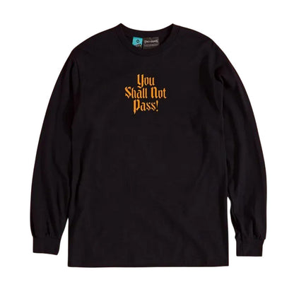 Black - Front - The Lord Of The Rings Unisex Adult Balrog Back Print Long-Sleeved T-Shirt