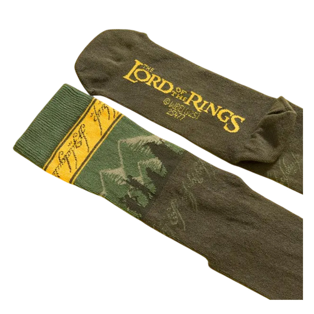 Green-Black - Back - The Lord Of The Rings Unisex Adult Sauron Socks (Pack of 2)