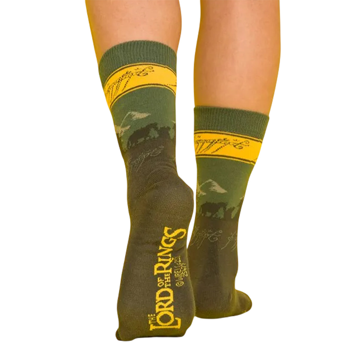 Green-Black - Side - The Lord Of The Rings Unisex Adult Sauron Socks (Pack of 2)