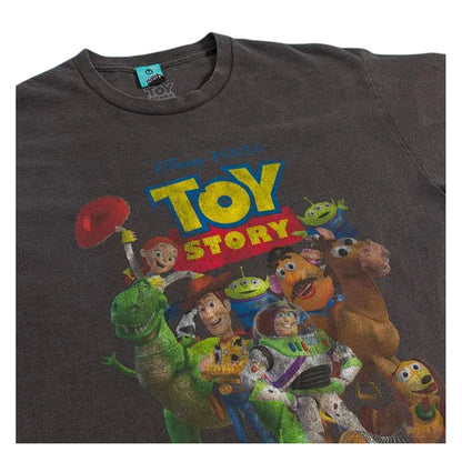 Charcoal - Side - Toy Story Unisex Adult The Toys Are Back in Town Vintage Wash T-Shirt