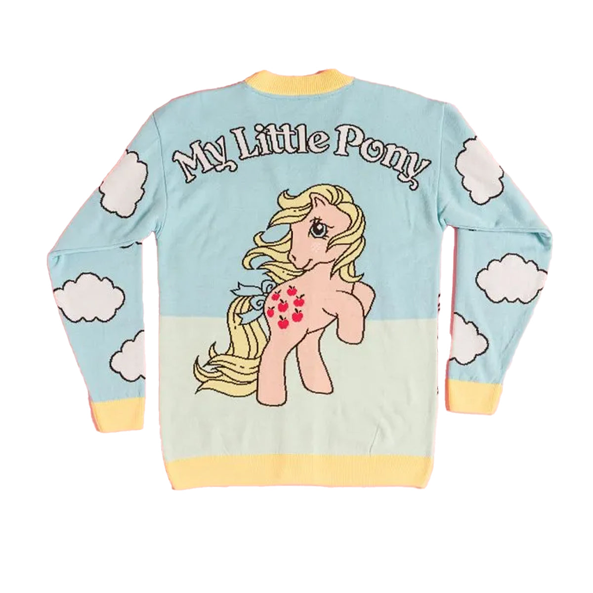 Light Blue - Back - My Little Pony Unisex Adult Retro Oversized Cardigan