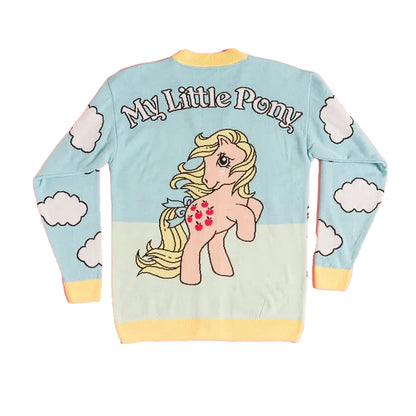 Light Blue - Back - My Little Pony Unisex Adult Retro Oversized Cardigan
