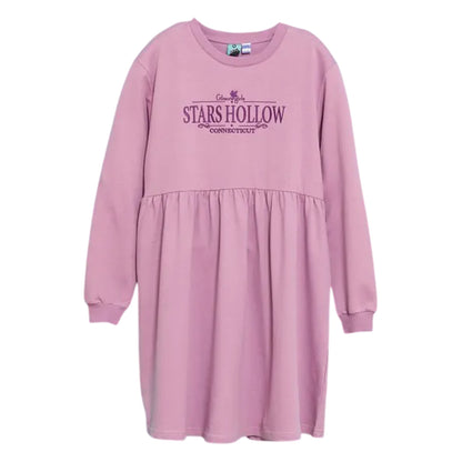Purple - Front - Gilmore Girls Womens-Ladies Stars Hollow Embroidered Sweater Dress