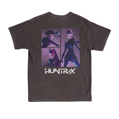 Charcoal - Back - K-Pop Demon Hunters Unisex Adult Vintage Wash T-Shirt
