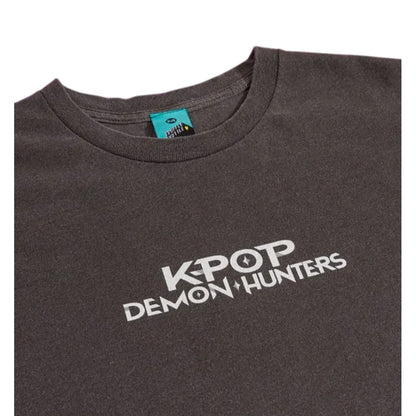 Charcoal - Side - K-Pop Demon Hunters Unisex Adult Vintage Wash T-Shirt