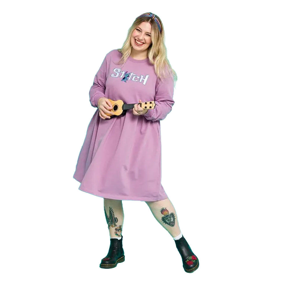 Violet - Lifestyle - Lilo & Stitch Womens-Ladies Embroidered Smock Dress