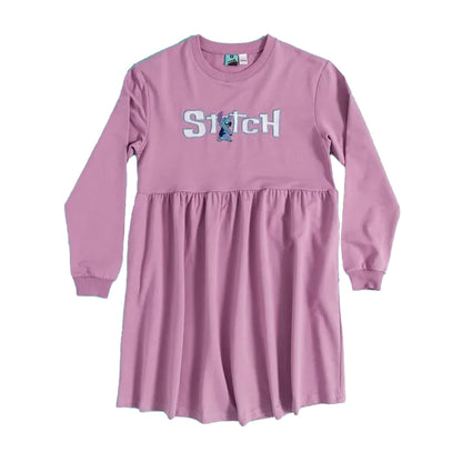 Violet - Front - Lilo & Stitch Womens-Ladies Embroidered Smock Dress