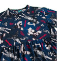 Navy - Side - Gremlins Womens-Ladies Smoky All-Over Print Smock Dress