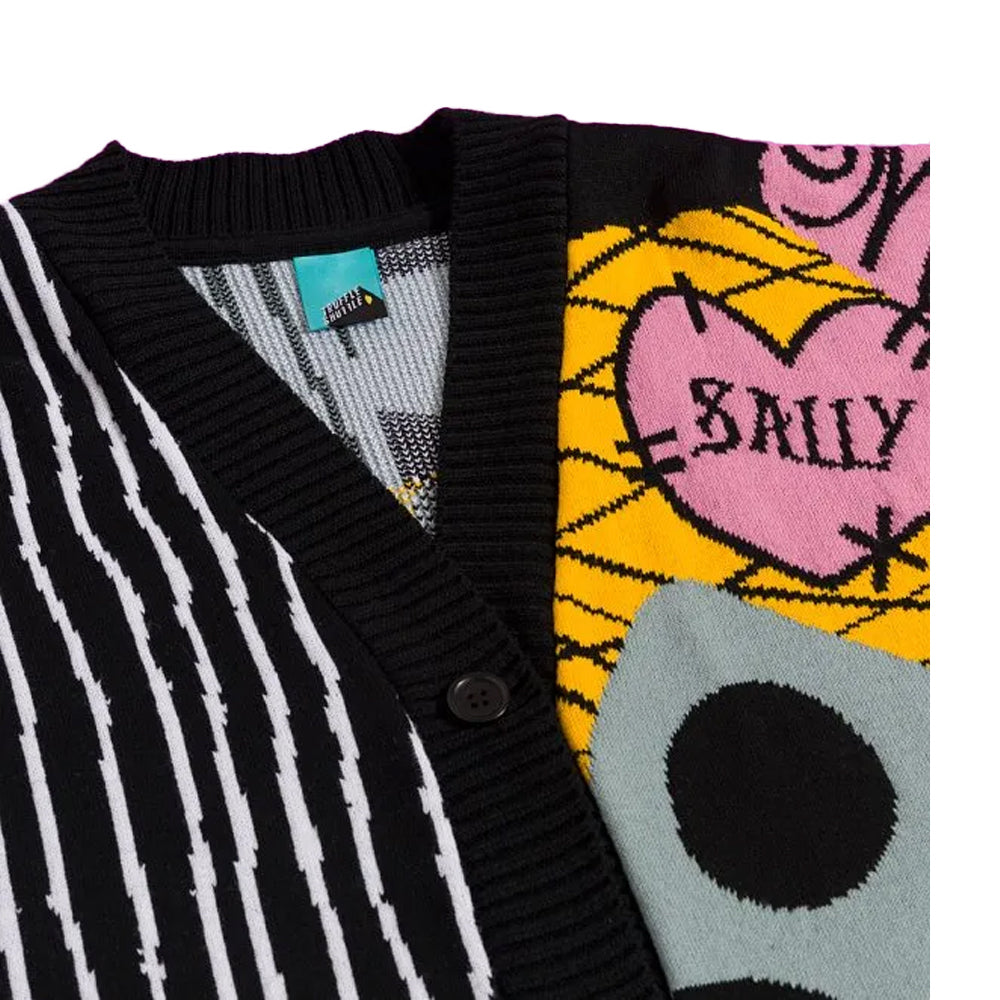 Multicoloured - Side - Nightmare Before Christmas Unisex Adult Patchwork Cardigan