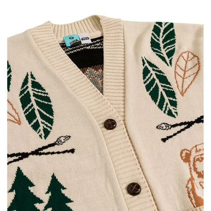 Beige - Side - Star Wars Unisex Adult Ewok Forest Cardigan