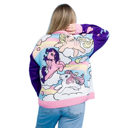 Multicoloured - Back - My Little Pony Unisex Adult Clouds Cardigan
